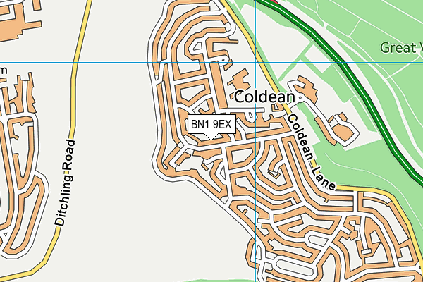 BN1 9EX map - OS VectorMap District (Ordnance Survey) BN1 9EX map - OS VectorMap District (Ordnance Survey)
