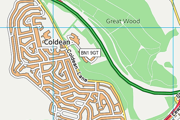 BN1 9GT map - OS VectorMap District (Ordnance Survey) BN1 9GT map - OS VectorMap District (Ordnance Survey)