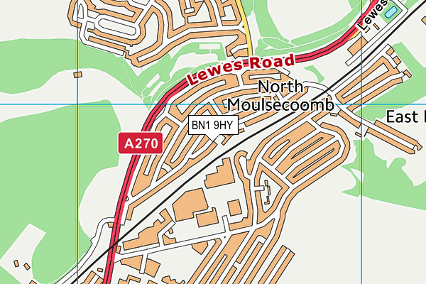 BN1 9HY map - OS VectorMap District (Ordnance Survey)