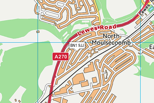 BN1 9JJ map - OS VectorMap District (Ordnance Survey)