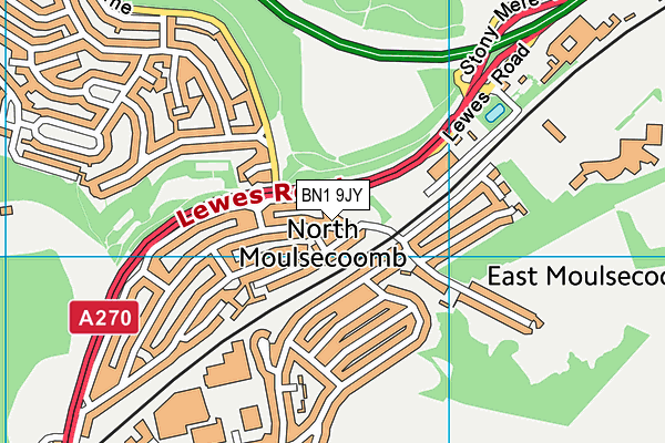 BN1 9JY map - OS VectorMap District (Ordnance Survey)