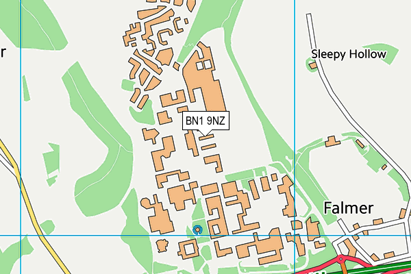 BN1 9NZ map - OS VectorMap District (Ordnance Survey) BN1 9NZ map - OS VectorMap District (Ordnance Survey)