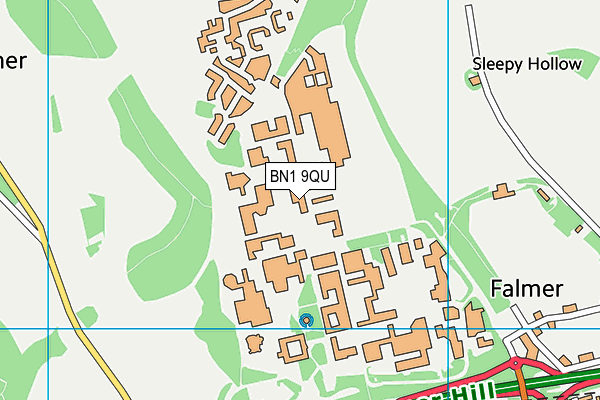 BN1 9QU map - OS VectorMap District (Ordnance Survey) BN1 9QU map - OS VectorMap District (Ordnance Survey)