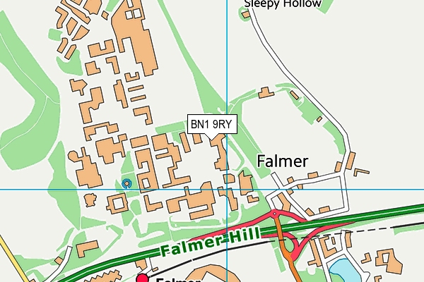 BN1 9RY map - OS VectorMap District (Ordnance Survey) BN1 9RY map - OS VectorMap District (Ordnance Survey)