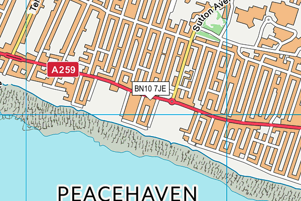 BN10 7JE map - OS VectorMap District (Ordnance Survey)