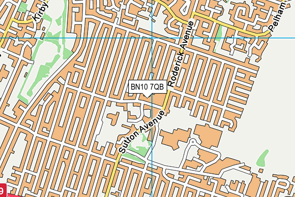 BN10 7QB map - OS VectorMap District (Ordnance Survey) BN10 7QB map - OS VectorMap District (Ordnance Survey)