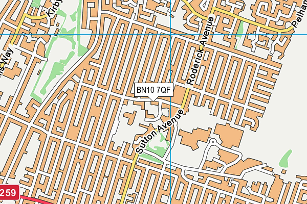BN10 7QF map - OS VectorMap District (Ordnance Survey) BN10 7QF map - OS VectorMap District (Ordnance Survey)