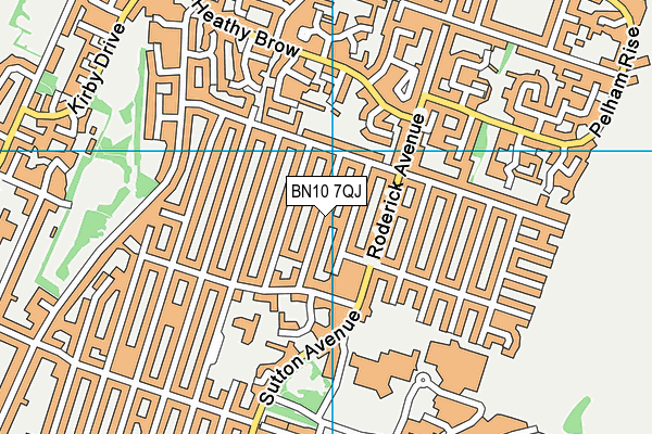 BN10 7QJ map - OS VectorMap District (Ordnance Survey) BN10 7QJ map - OS VectorMap District (Ordnance Survey)
