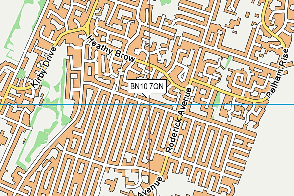 BN10 7QN map - OS VectorMap District (Ordnance Survey) BN10 7QN map - OS VectorMap District (Ordnance Survey)