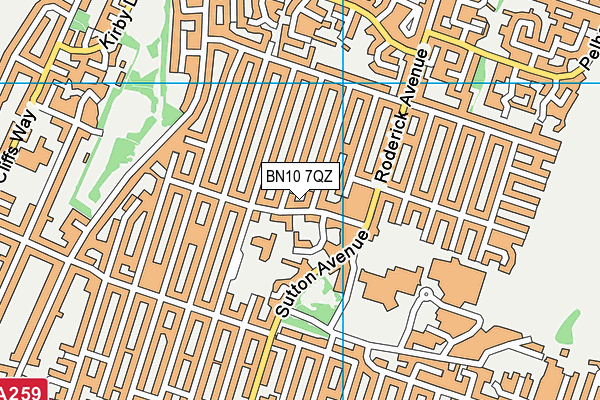 BN10 7QZ map - OS VectorMap District (Ordnance Survey) BN10 7QZ map - OS VectorMap District (Ordnance Survey)