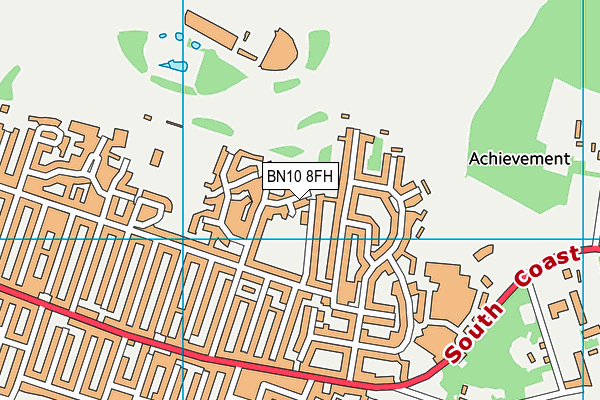BN10 8FH map - OS VectorMap District (Ordnance Survey) BN10 8FH map - OS VectorMap District (Ordnance Survey)