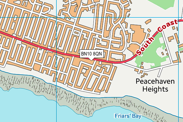 BN10 8QN map - OS VectorMap District (Ordnance Survey)