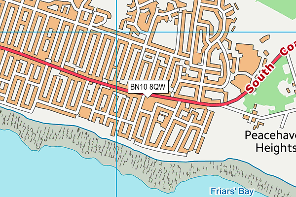 BN10 8QW map - OS VectorMap District (Ordnance Survey)