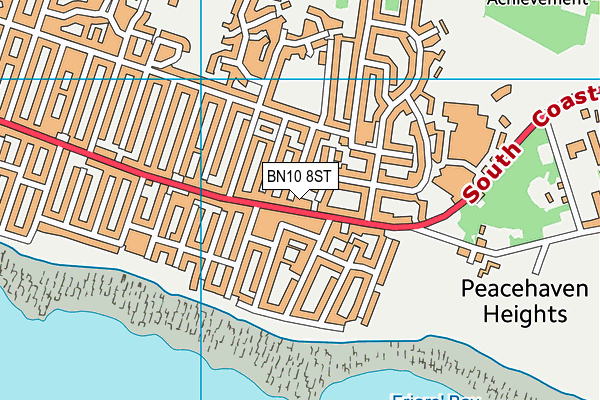 BN10 8ST map - OS VectorMap District (Ordnance Survey)