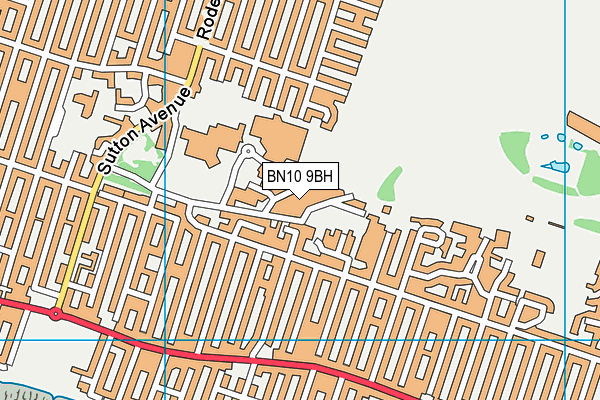 BN10 9BH map - OS VectorMap District (Ordnance Survey)