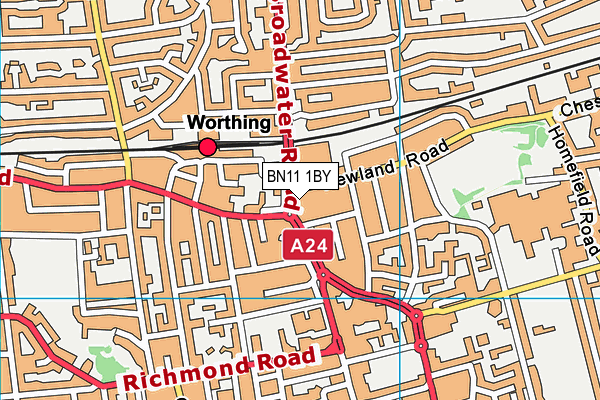 BN11 1BY map - OS VectorMap District (Ordnance Survey) BN11 1BY map - OS VectorMap District (Ordnance Survey)