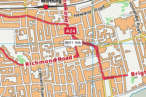 BN11 1HA map - OS VectorMap District (Ordnance Survey) BN11 1HA map - OS VectorMap District (Ordnance Survey)