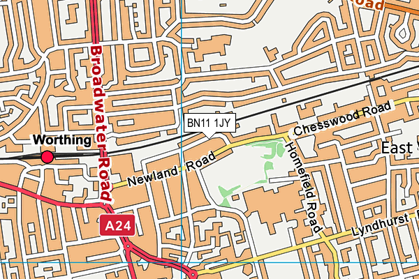 BN11 1JY map - OS VectorMap District (Ordnance Survey) BN11 1JY map - OS VectorMap District (Ordnance Survey)