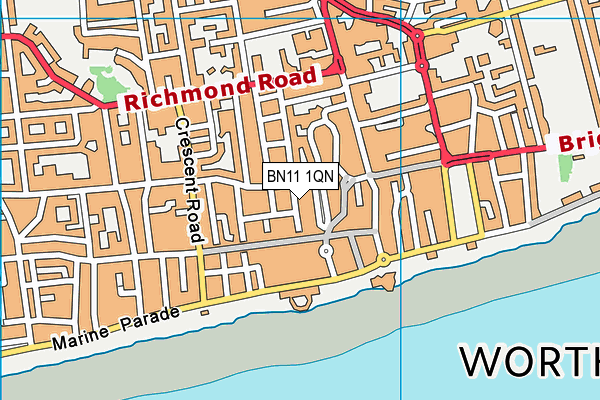 BN11 1QN map - OS VectorMap District (Ordnance Survey) BN11 1QN map - OS VectorMap District (Ordnance Survey)