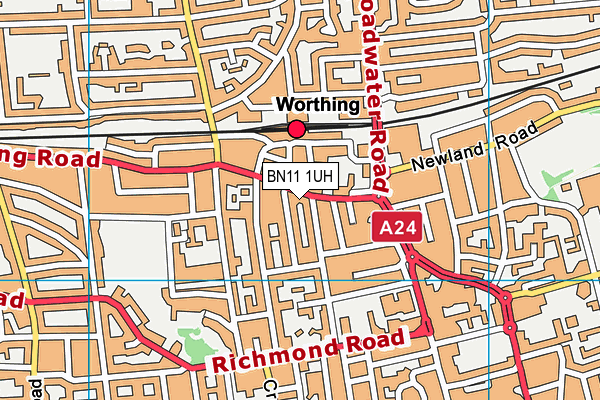 BN11 1UH map - OS VectorMap District (Ordnance Survey) BN11 1UH map - OS VectorMap District (Ordnance Survey)