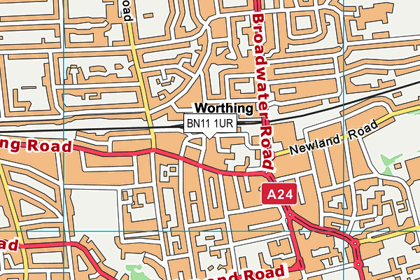 BN11 1UR map - OS VectorMap District (Ordnance Survey) BN11 1UR map - OS VectorMap District (Ordnance Survey)