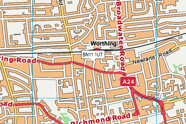 BN11 1UT map - OS VectorMap District (Ordnance Survey) BN11 1UT map - OS VectorMap District (Ordnance Survey)