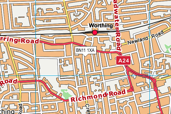 BN11 1XA map - OS VectorMap District (Ordnance Survey) BN11 1XA map - OS VectorMap District (Ordnance Survey)
