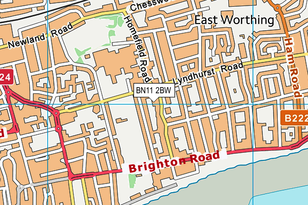 BN11 2BW map - OS VectorMap District (Ordnance Survey) BN11 2BW map - OS VectorMap District (Ordnance Survey)