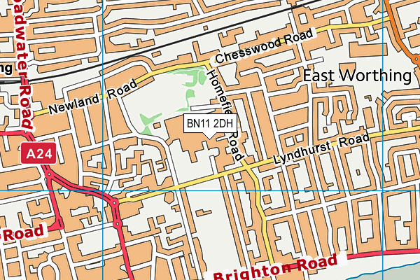 BN11 2DH map - OS VectorMap District (Ordnance Survey) BN11 2DH map - OS VectorMap District (Ordnance Survey)