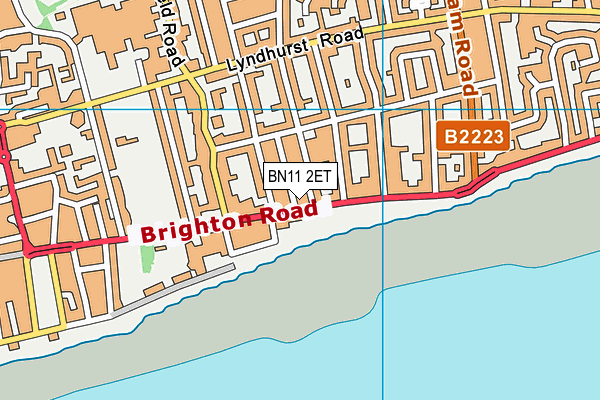 BN11 2ET map - OS VectorMap District (Ordnance Survey) BN11 2ET map - OS VectorMap District (Ordnance Survey)