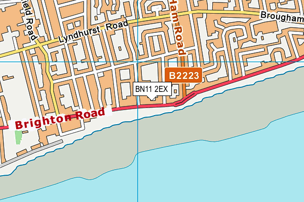 BN11 2EX map - OS VectorMap District (Ordnance Survey) BN11 2EX map - OS VectorMap District (Ordnance Survey)