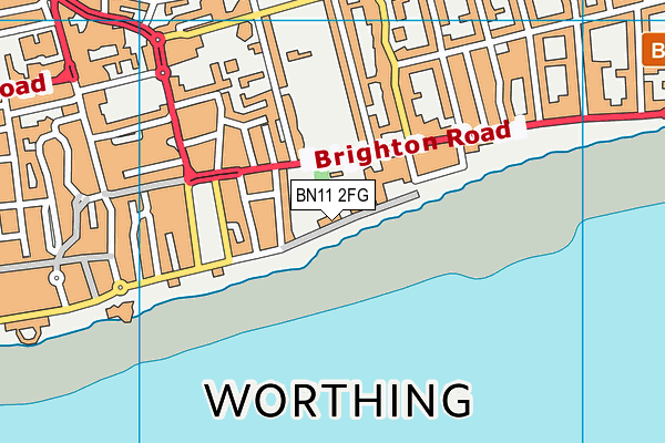 BN11 2FG map - OS VectorMap District (Ordnance Survey) BN11 2FG map - OS VectorMap District (Ordnance Survey)