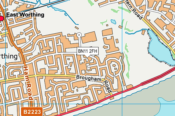 BN11 2FH map - OS VectorMap District (Ordnance Survey) BN11 2FH map - OS VectorMap District (Ordnance Survey)