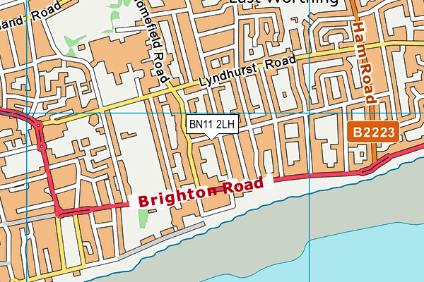BN11 2LH map - OS VectorMap District (Ordnance Survey) BN11 2LH map - OS VectorMap District (Ordnance Survey)