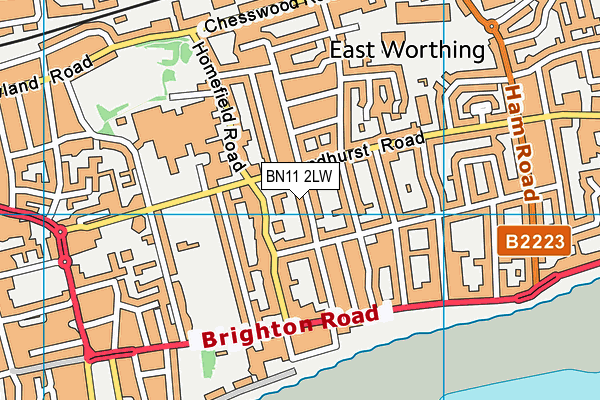 BN11 2LW map - OS VectorMap District (Ordnance Survey) BN11 2LW map - OS VectorMap District (Ordnance Survey)