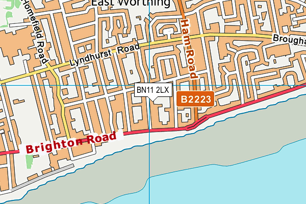 BN11 2LX map - OS VectorMap District (Ordnance Survey) BN11 2LX map - OS VectorMap District (Ordnance Survey)