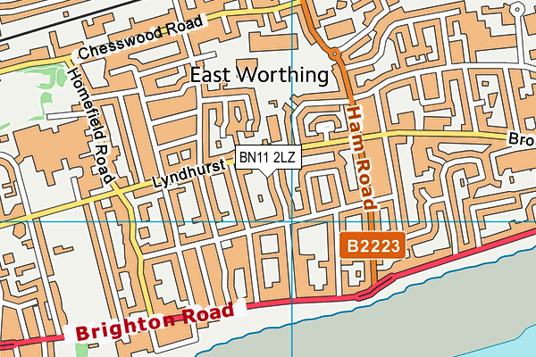 BN11 2LZ map - OS VectorMap District (Ordnance Survey) BN11 2LZ map - OS VectorMap District (Ordnance Survey)