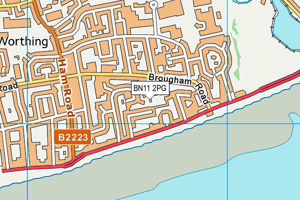 BN11 2PG map - OS VectorMap District (Ordnance Survey) BN11 2PG map - OS VectorMap District (Ordnance Survey)
