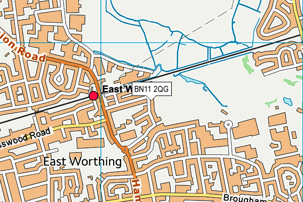 BN11 2QG map - OS VectorMap District (Ordnance Survey)