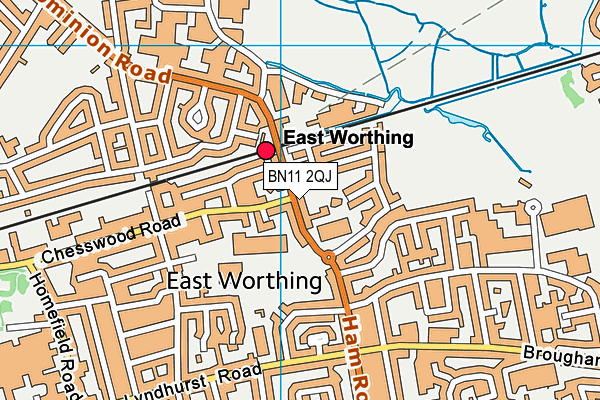 BN11 2QJ map - OS VectorMap District (Ordnance Survey) BN11 2QJ map - OS VectorMap District (Ordnance Survey)