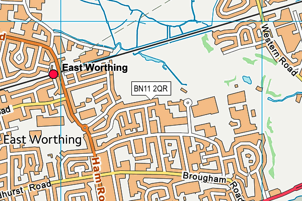 BN11 2QR map - OS VectorMap District (Ordnance Survey) BN11 2QR map - OS VectorMap District (Ordnance Survey)