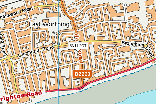 BN11 2QT map - OS VectorMap District (Ordnance Survey) BN11 2QT map - OS VectorMap District (Ordnance Survey)
