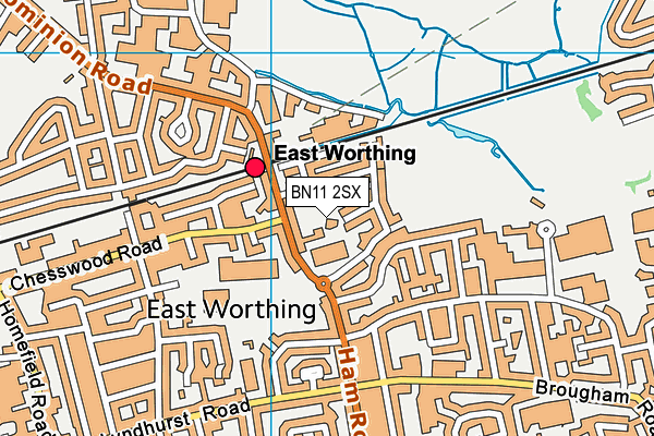 BN11 2SX map - OS VectorMap District (Ordnance Survey) BN11 2SX map - OS VectorMap District (Ordnance Survey)