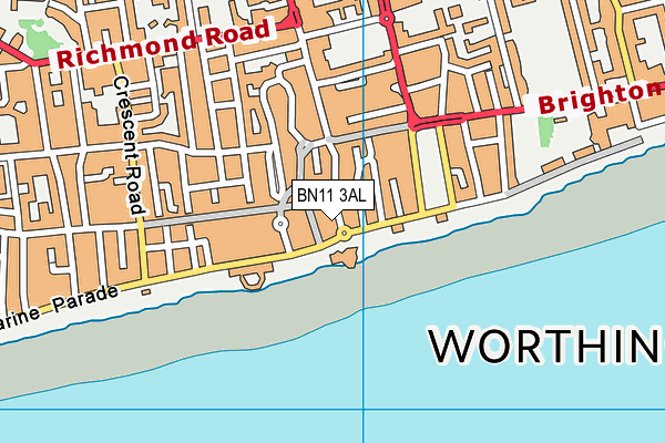 BN11 3AL map - OS VectorMap District (Ordnance Survey) BN11 3AL map - OS VectorMap District (Ordnance Survey)