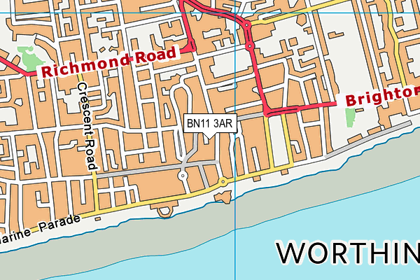 BN11 3AR map - OS VectorMap District (Ordnance Survey) BN11 3AR map - OS VectorMap District (Ordnance Survey)