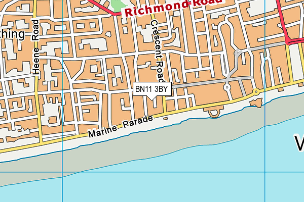 BN11 3BY map - OS VectorMap District (Ordnance Survey) BN11 3BY map - OS VectorMap District (Ordnance Survey)