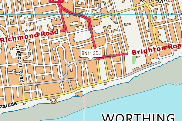 BN11 3DJ map - OS VectorMap District (Ordnance Survey) BN11 3DJ map - OS VectorMap District (Ordnance Survey)