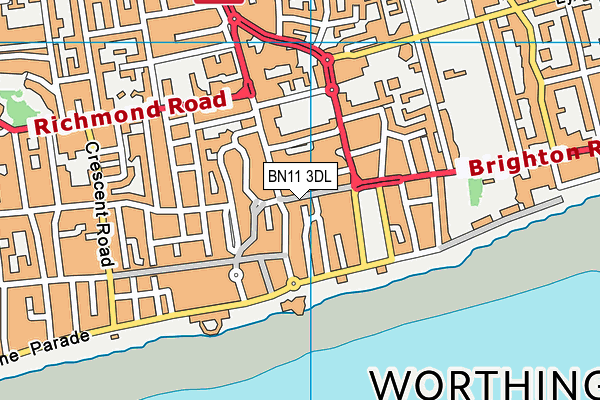 BN11 3DL map - OS VectorMap District (Ordnance Survey) BN11 3DL map - OS VectorMap District (Ordnance Survey)