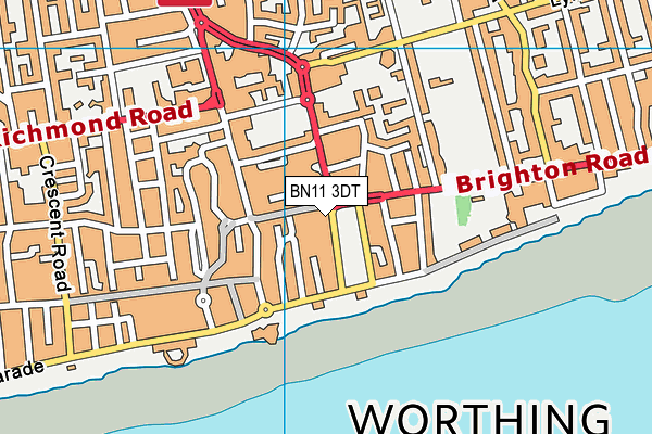 BN11 3DT map - OS VectorMap District (Ordnance Survey) BN11 3DT map - OS VectorMap District (Ordnance Survey)