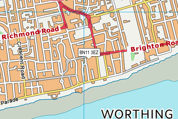 BN11 3EZ map - OS VectorMap District (Ordnance Survey) BN11 3EZ map - OS VectorMap District (Ordnance Survey)